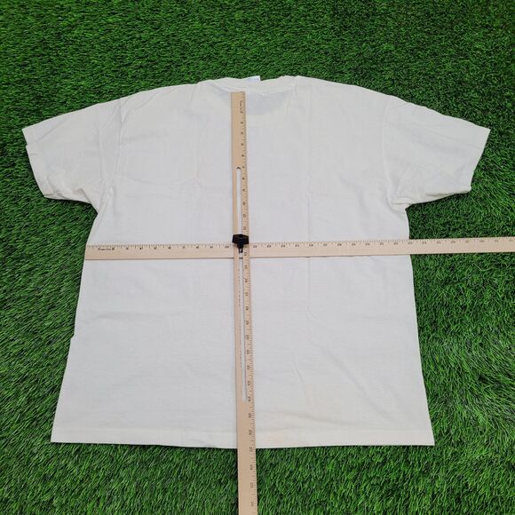 Vintage 90s Hanes Shirt XL 23x27 White Softball - Picture 3 of 15
